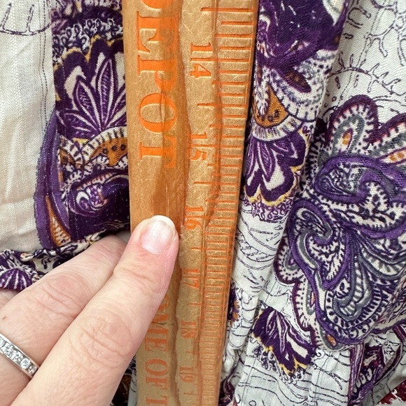 BAND OF THE FREE Paisley purple loose fit woman cottagecore maxi dress NWT M - Picture 10 of 15